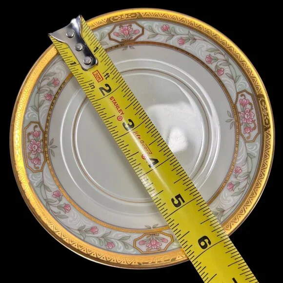 Vtg Mikasa Merrick Cup and Saucer Set Of 2 L5517 Floral Gold Trim Japan - Picture 11 of 12